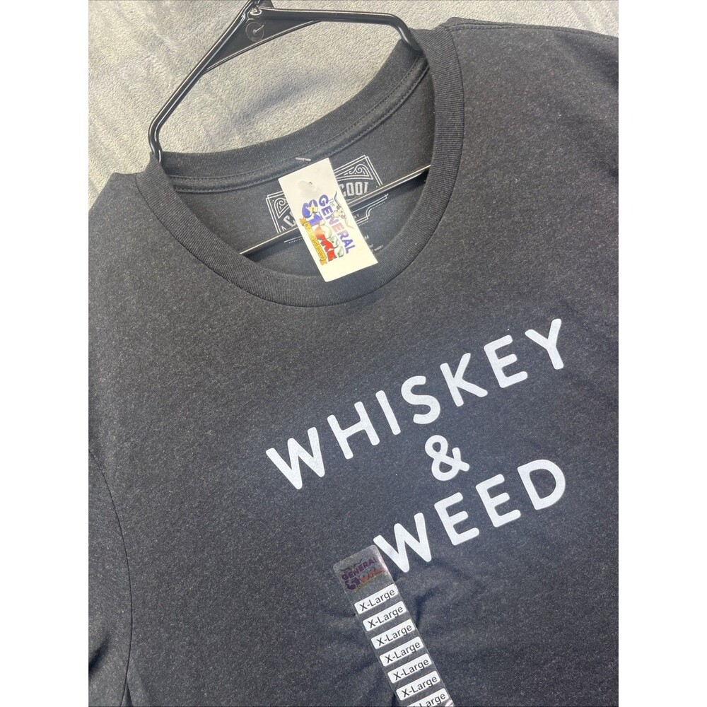 Cowboy Cool Black Short Sleeve TShirt XL Whiskey & Weed Fort Worth General Store